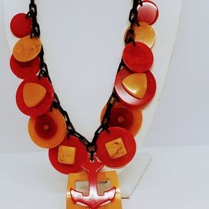 Bakelite Anchor Whimsical Necklace